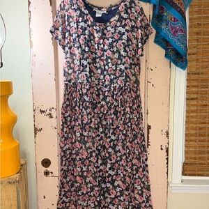 Vintage Ellen Tracy Floral Cottage Prairie Dress